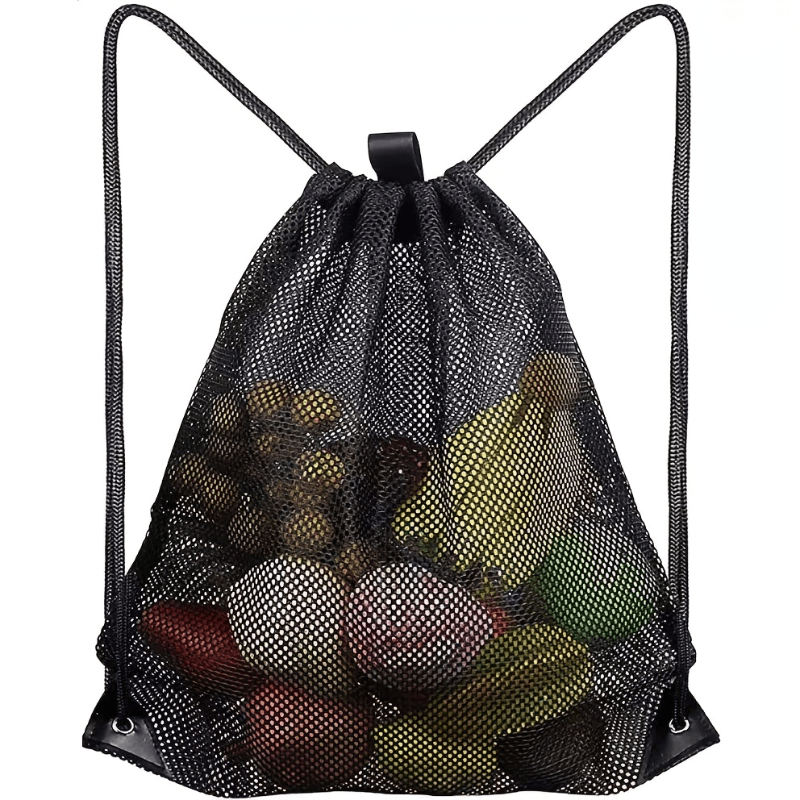Reusable Produce Bag - Nefes alabilen örgü büzgülü sırt çantası