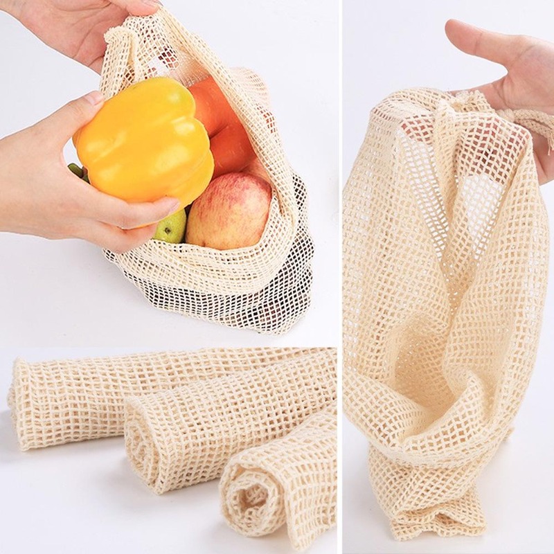 3 adet/grup pamuk örgü sebze t - Reusable Produce Bag incelemesi ve fiyatı