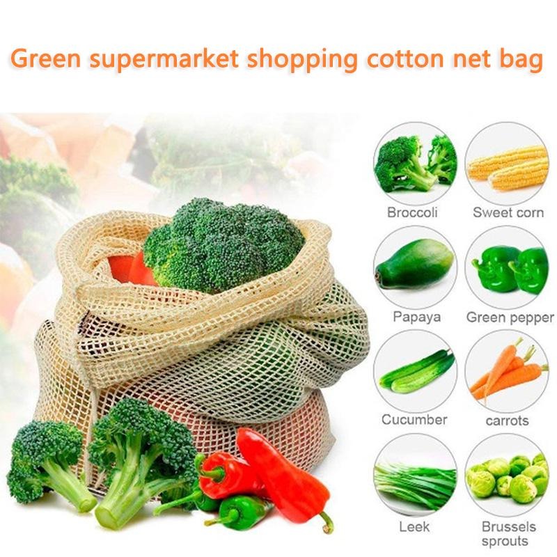 3 adet/grup pamuk örgü sebze t - Reusable Produce Bag incelemesi ve fiyatı